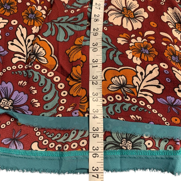 Entro Dress Sz Small Peasant Shift Colorful Paisley Chiffon Date Night Festival - Picture 5 of 5